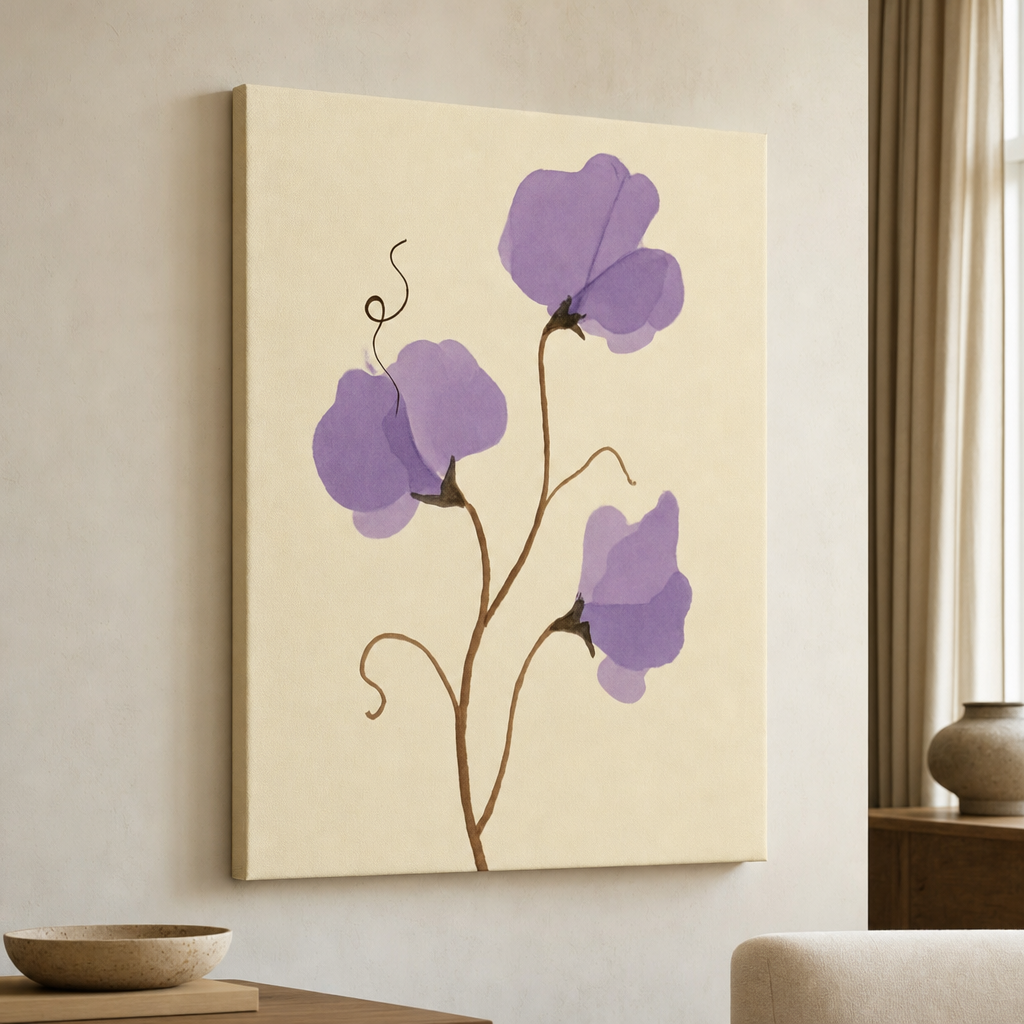 Luktärt i lavendel Canvas