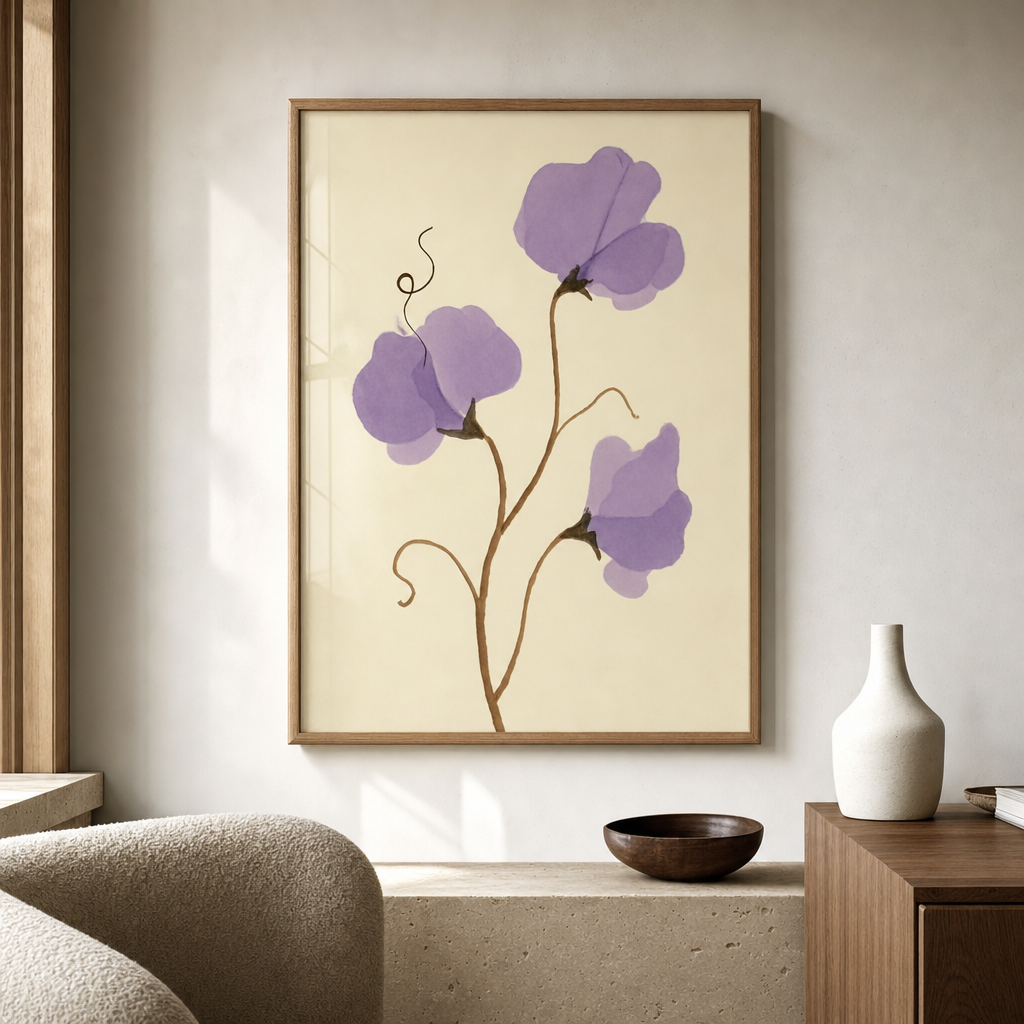 Luktärt i lavendel Poster
