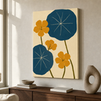 Blå krasseblad Canvas