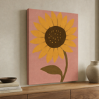 Solros mot puderrosa Canvas