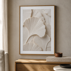 Ginkgorelief i elfenben Poster