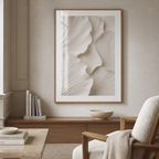 Vallmoblad i vit relief Poster