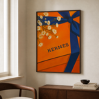 Hermès — Orange Ribbon Garden Poster