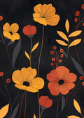 Autumn Flowers at Night