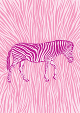 African Zebra striking camouflage Poster och Canvastavla