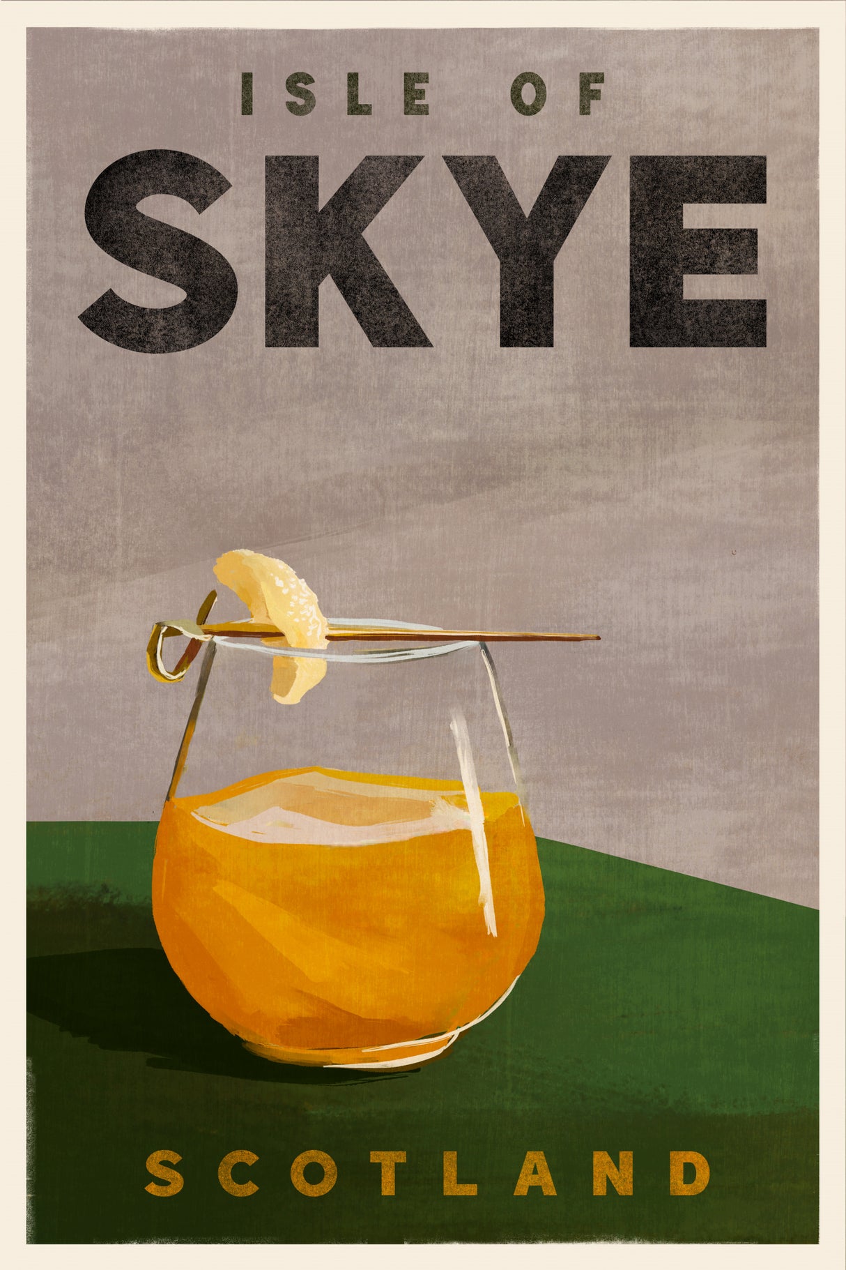 Wg Travel Poster Cocktail Scotland Jewel Poster och Canvastavla