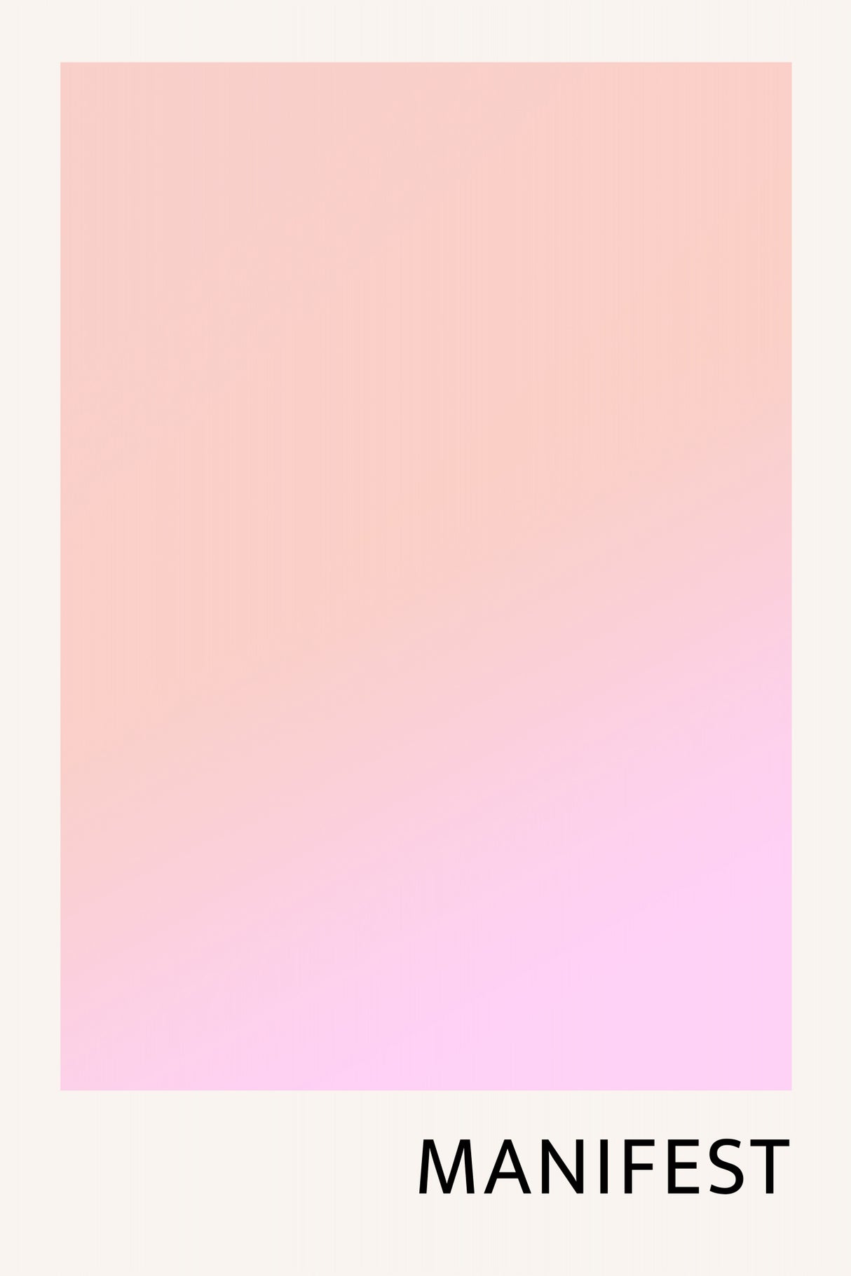 Manifestpinkpeach Ratio2x3 Poster och Canvastavla