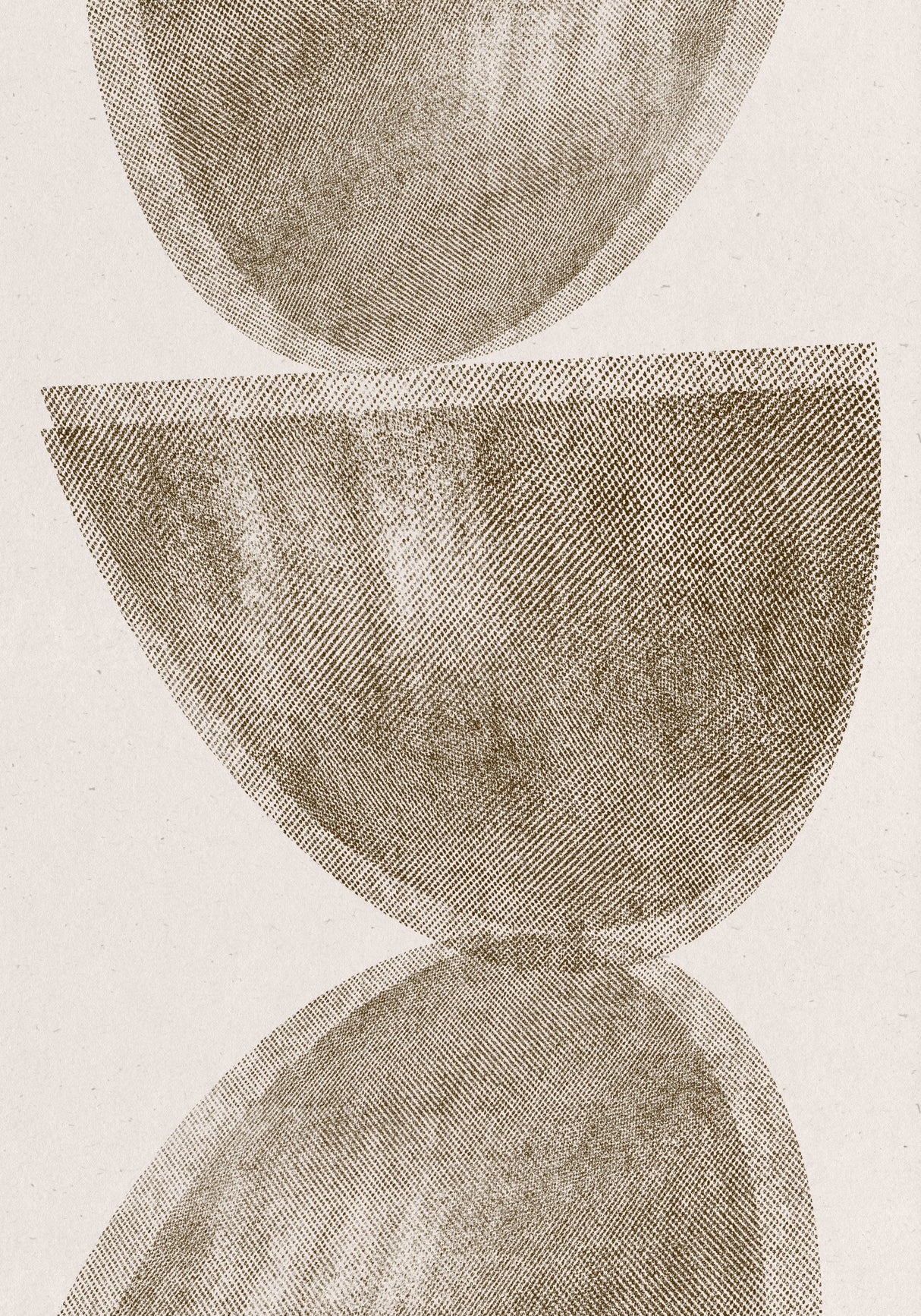 Brown Geometric Balance No.3 Poster och Canvastavla