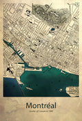 Montreal map Poster och Canvastavla