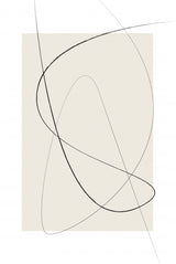 Beige Abstracta Poster och Canvastavla