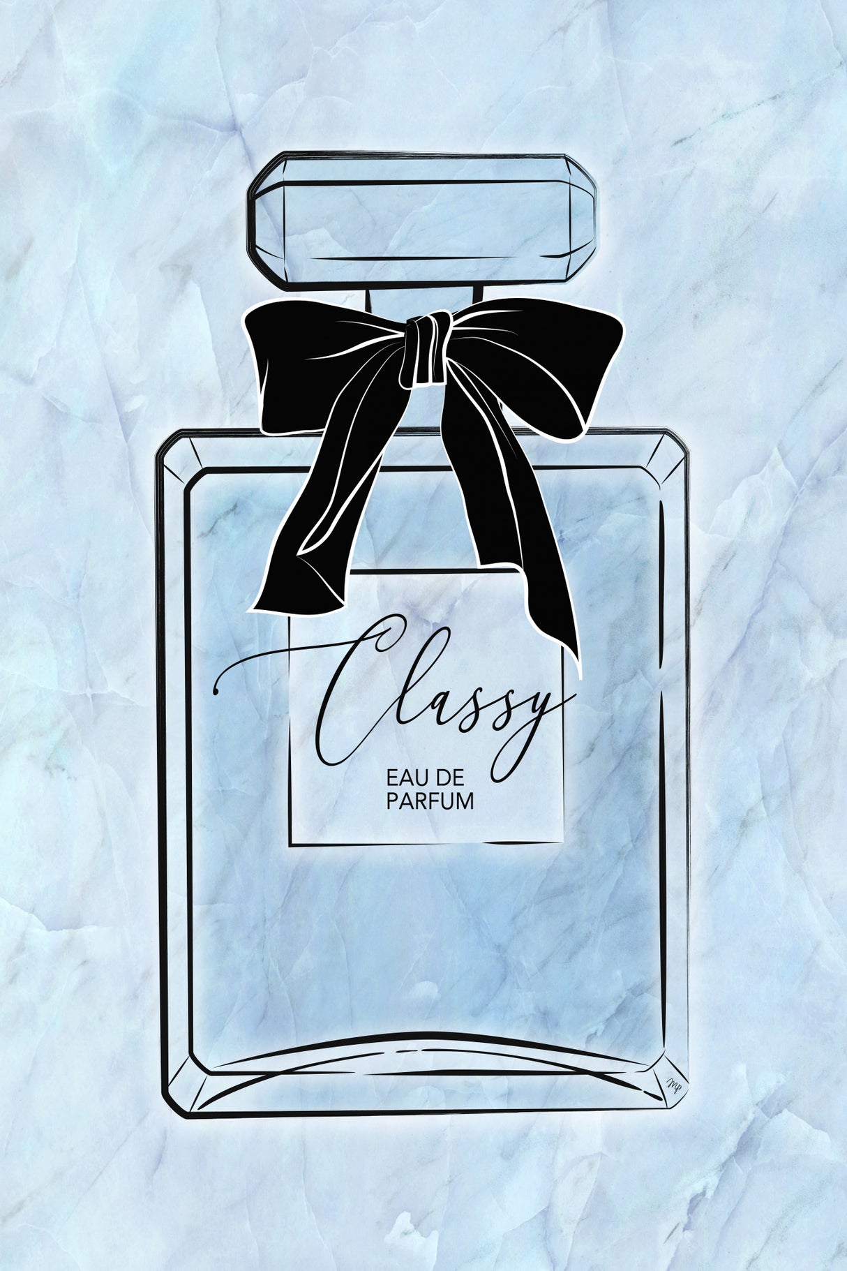 Classy Perfume Blue Poster och Canvastavla