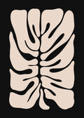 Black and Cream Leaf I