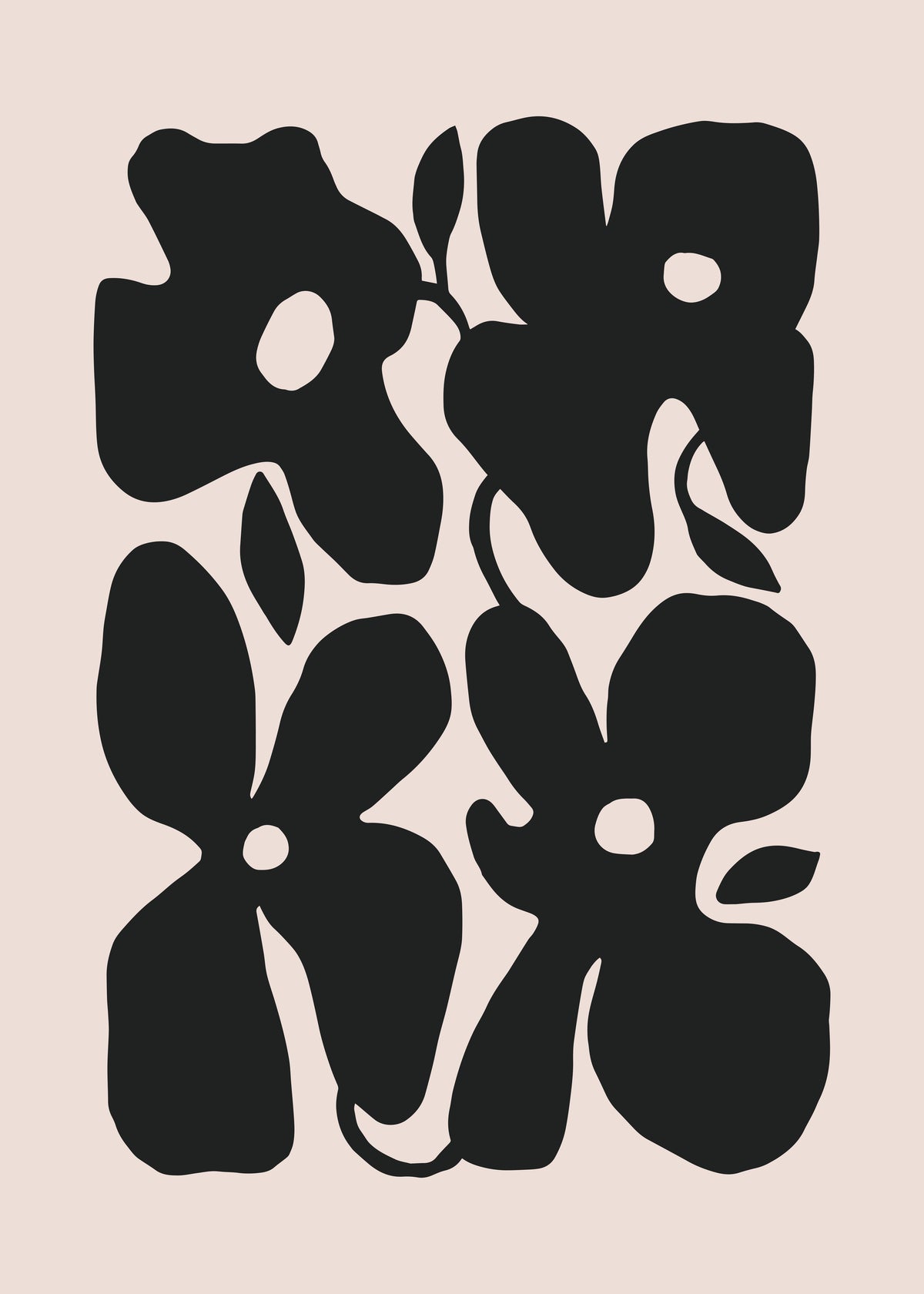 Black Floral Shapes