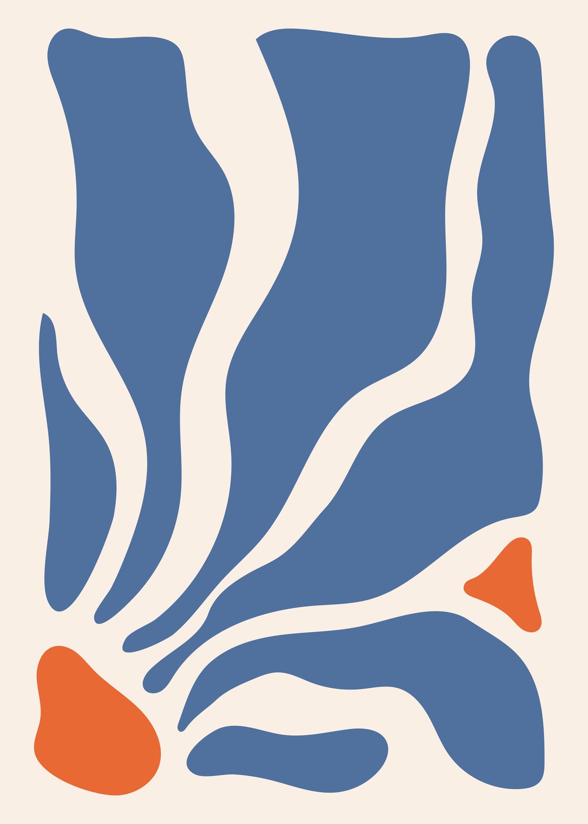 Blue Abstract Botanicals