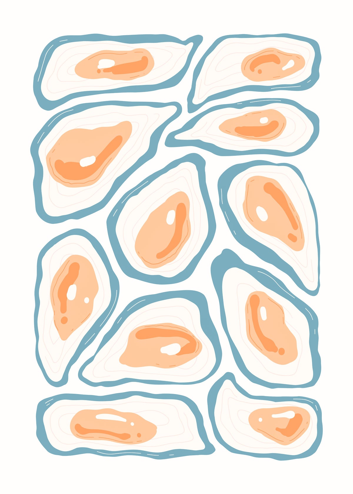 Blue Oyster Pattern