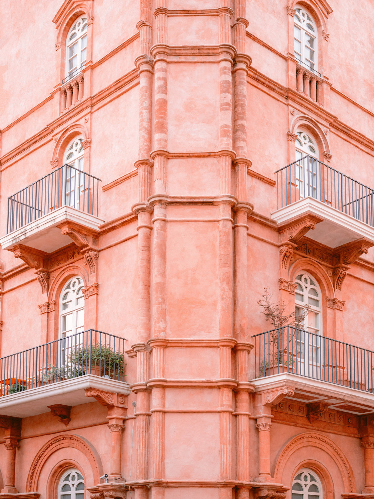 Pastel Pink Umbria | Italy travel photography Poster och Canvastavla