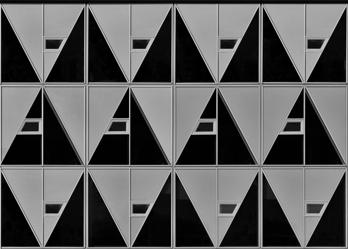 Black and grey triangles Poster och Canvastavla