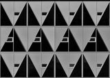 Black and grey triangles Poster och Canvastavla