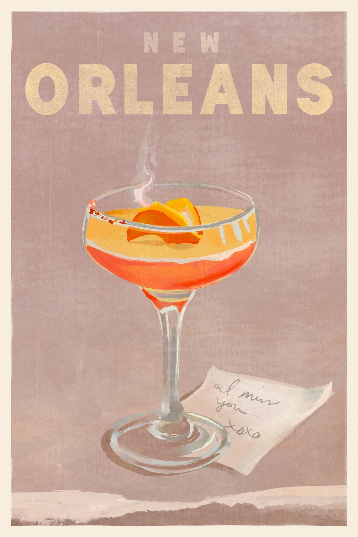 Wg Travel Poster Cocktail New Orleans Jewel Poster och Canvastavla