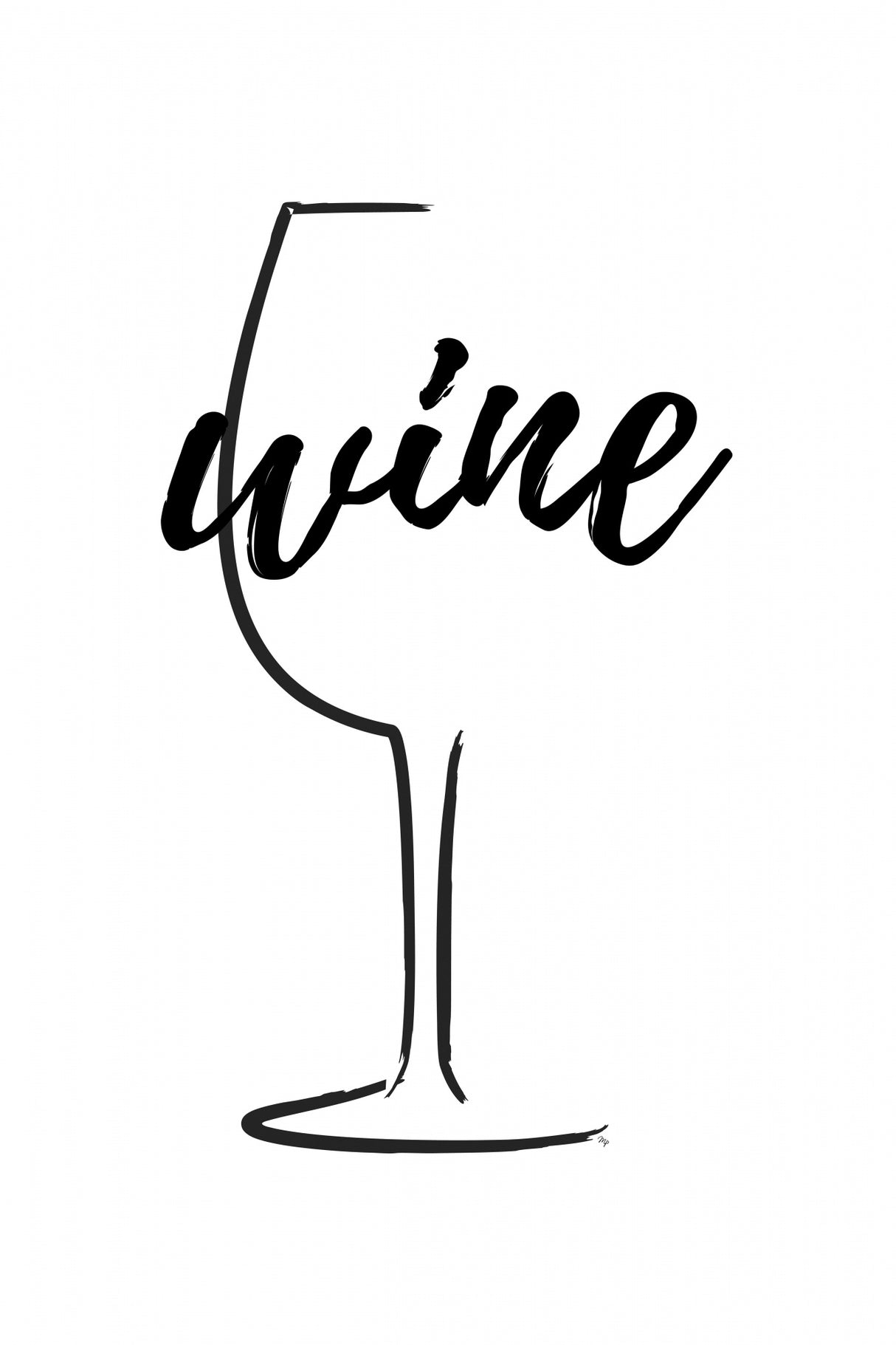Wine Icon Poster och Canvastavla