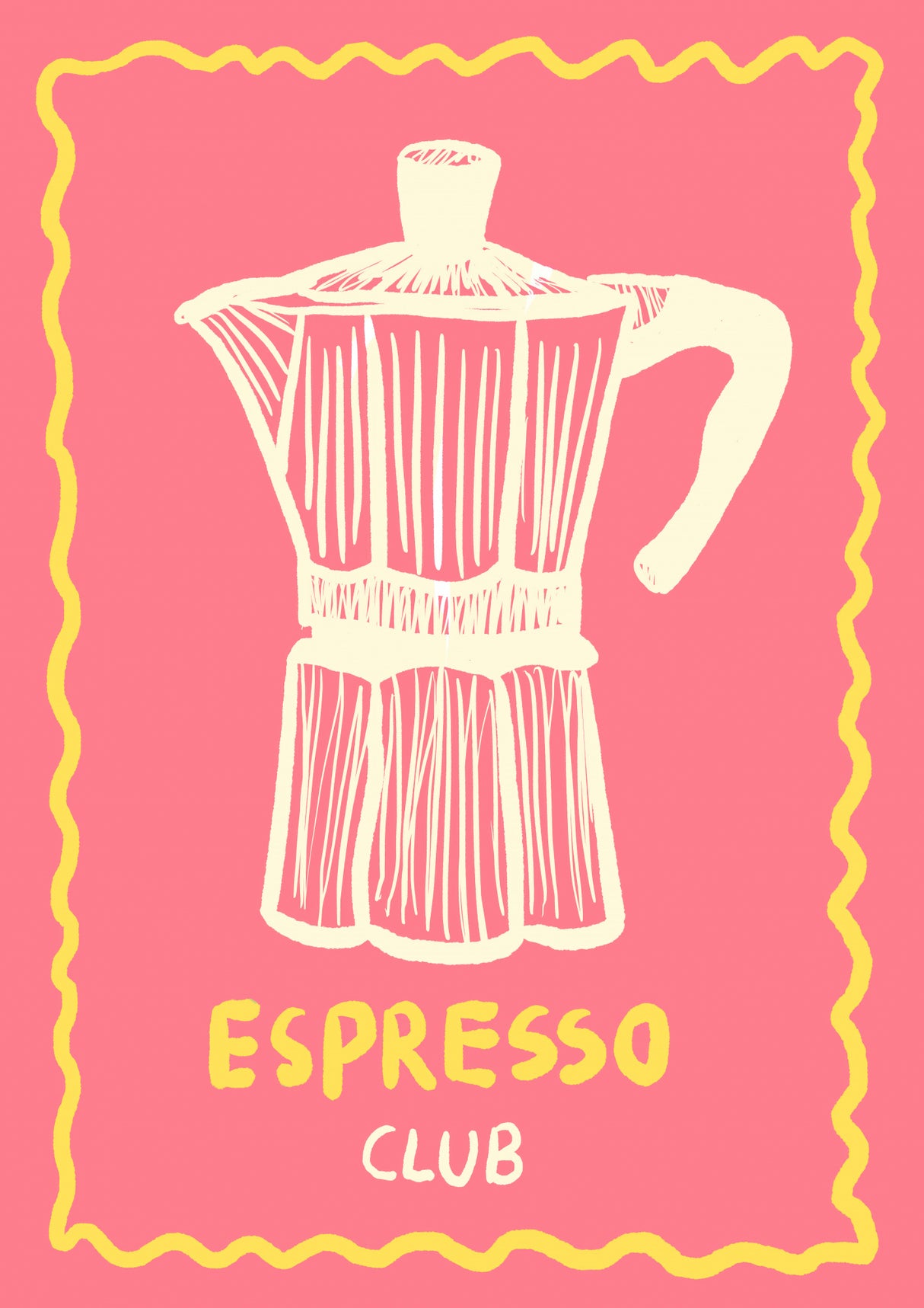 Espresso Club Pink Up Poster och Canvastavla