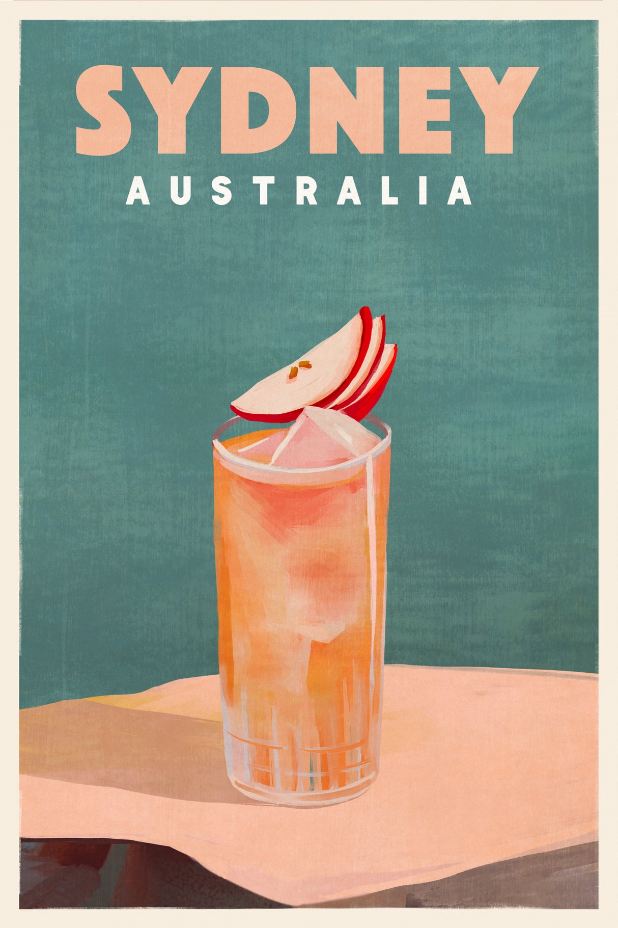 Sydney Tall Cocktail Poster Poster och Canvastavla