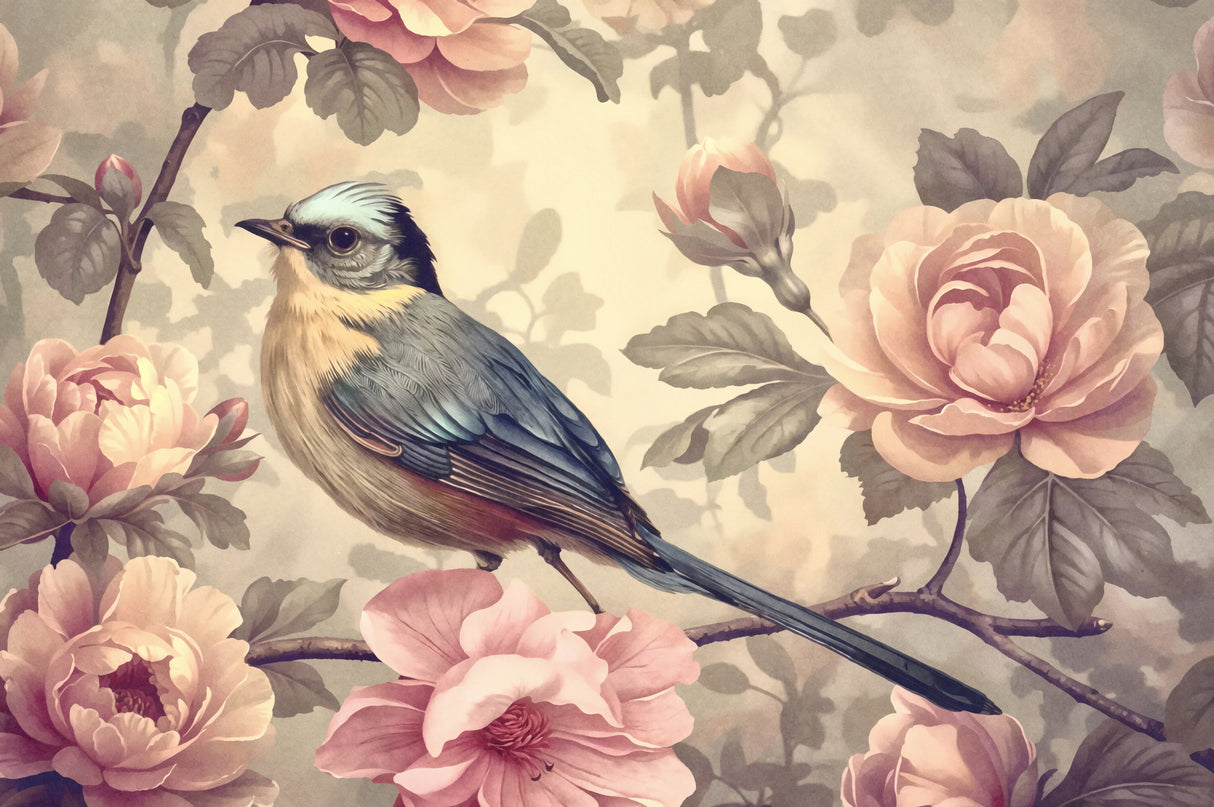 Spring Bird Romance Ii Poster och Canvastavla