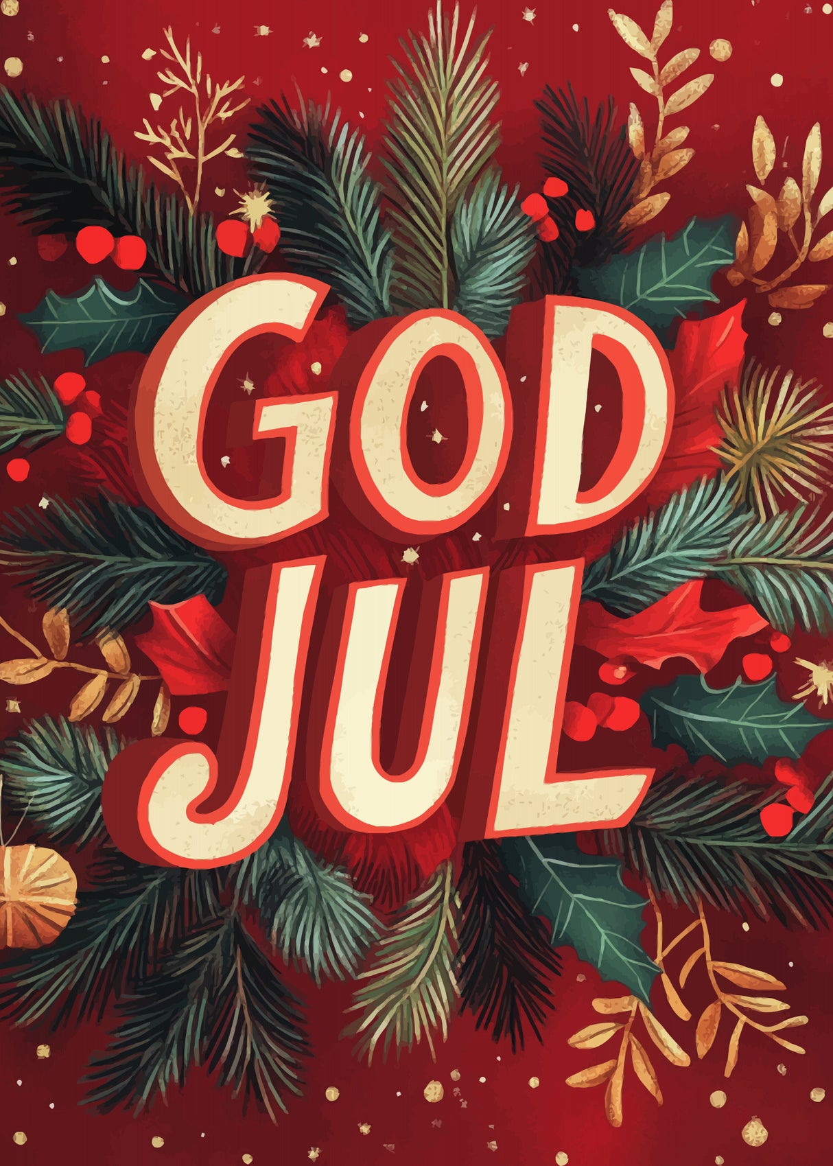 God Jul 5 Poster och Canvastavla