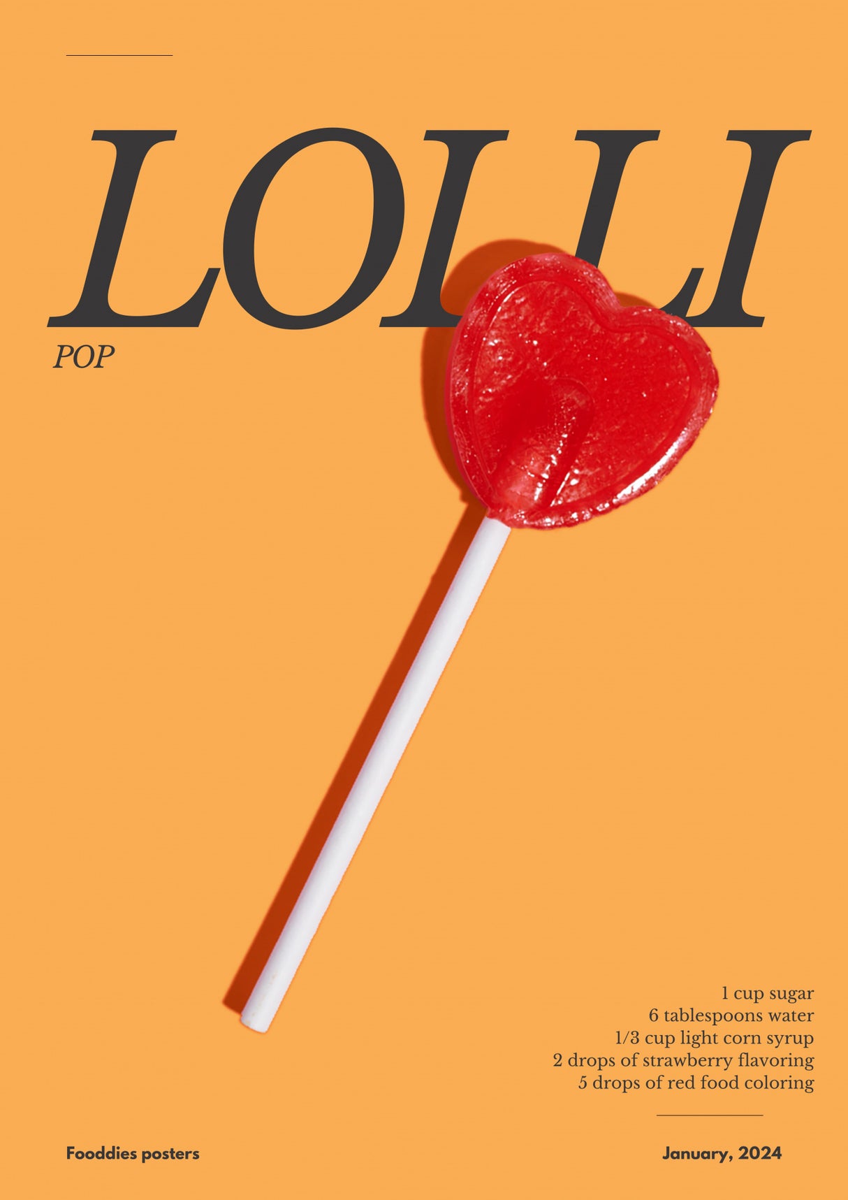 Heart Lollipop Poster och Canvastavla