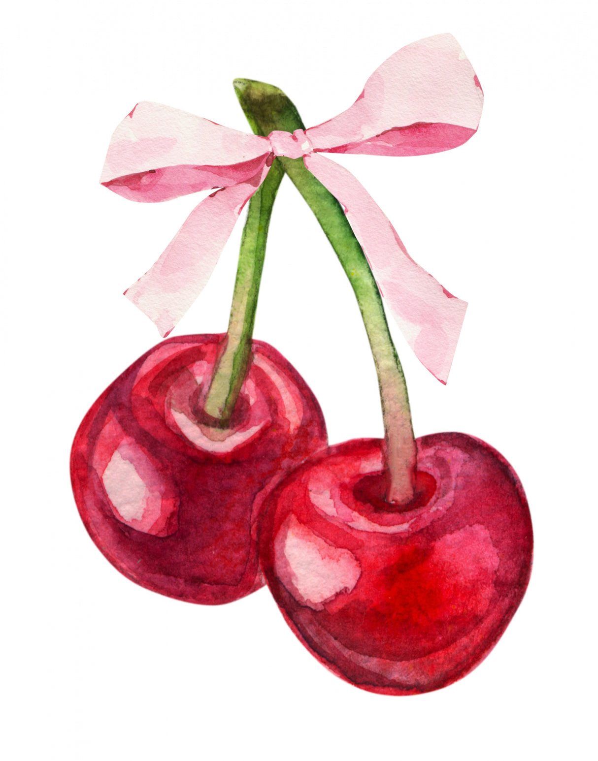 11x14 Red Cherry Pink Bow Poster och Canvastavla