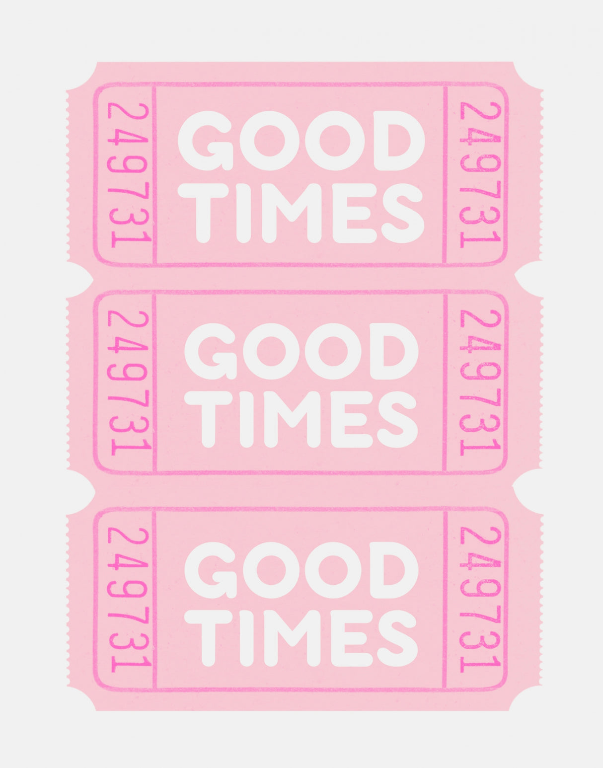 11x14 Pink With White Good Times Poster och Canvastavla