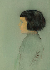 Young Woman In Profile Poster och Canvastavla