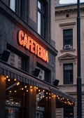 Cafeteria Neon Glow Poster