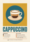 Cappuccino Coffee Recipe Poster