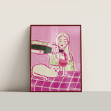 Cats and Wine Table Rosa