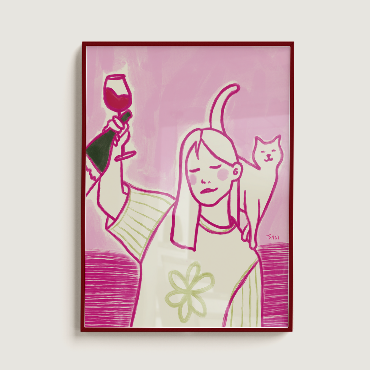 Cats and Wine Rosa