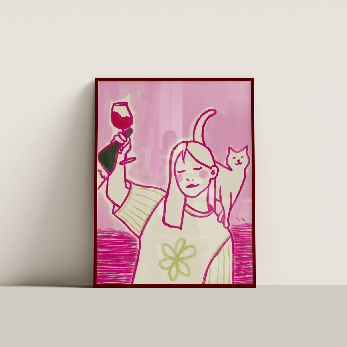 Cats and Wine Rosa