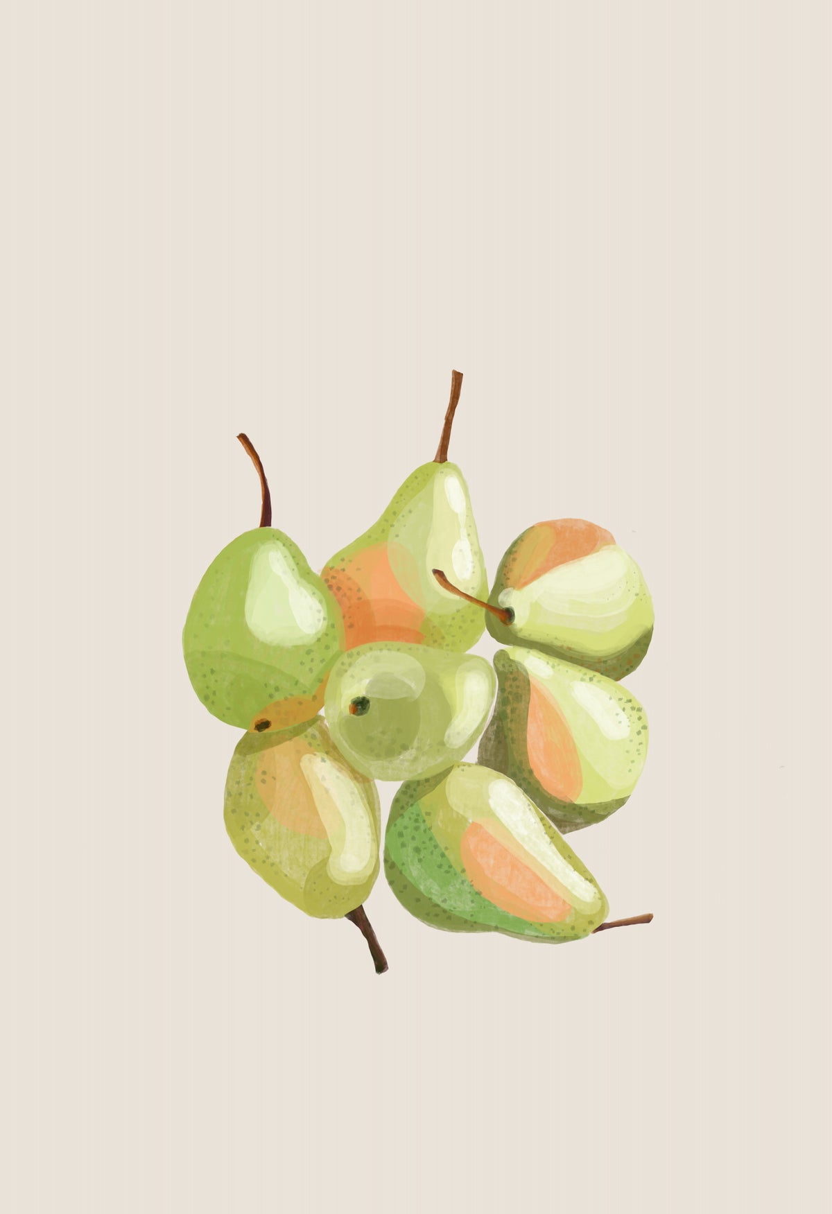 Seven pears Poster och Canvastavla