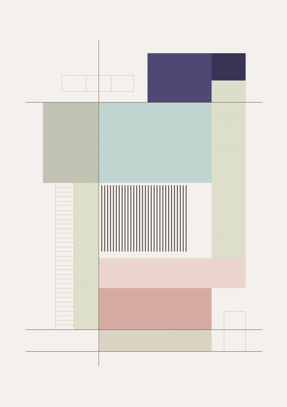 Built in Shapes no. 01 Poster och Canvastavla