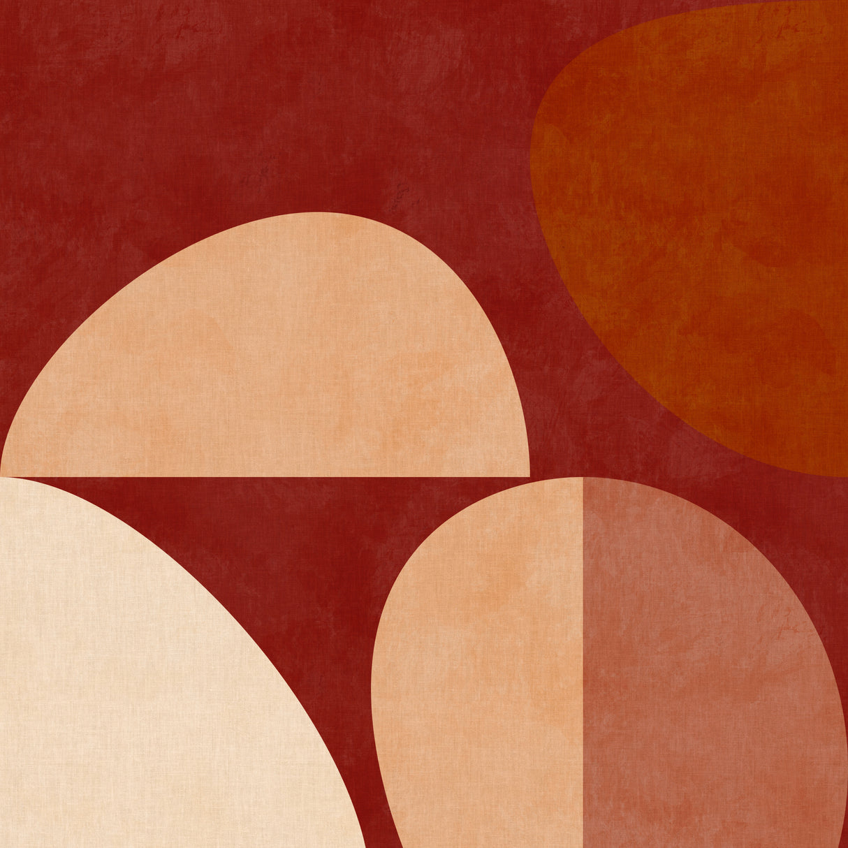 Autumn Mid Century Earthy Poster och Canvastavla