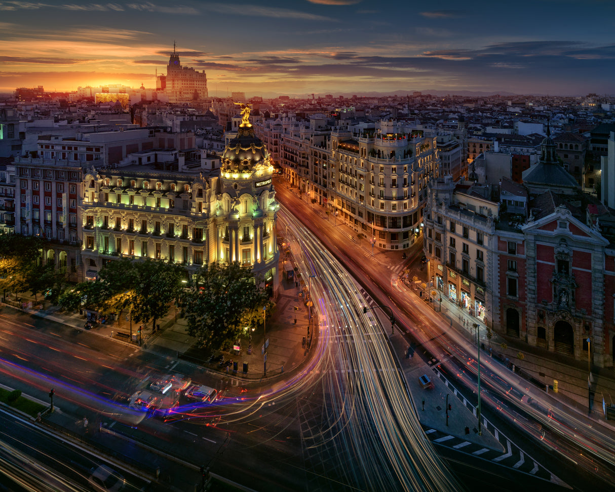 Madrid Metropolis. Poster och Canvastavla