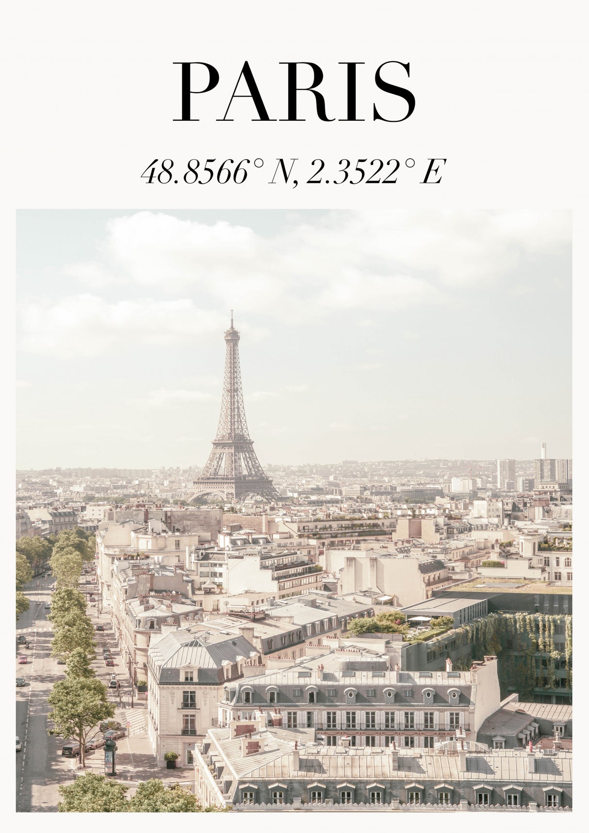 Minimalistpariscolour Ratioiso Poster och Canvastavla