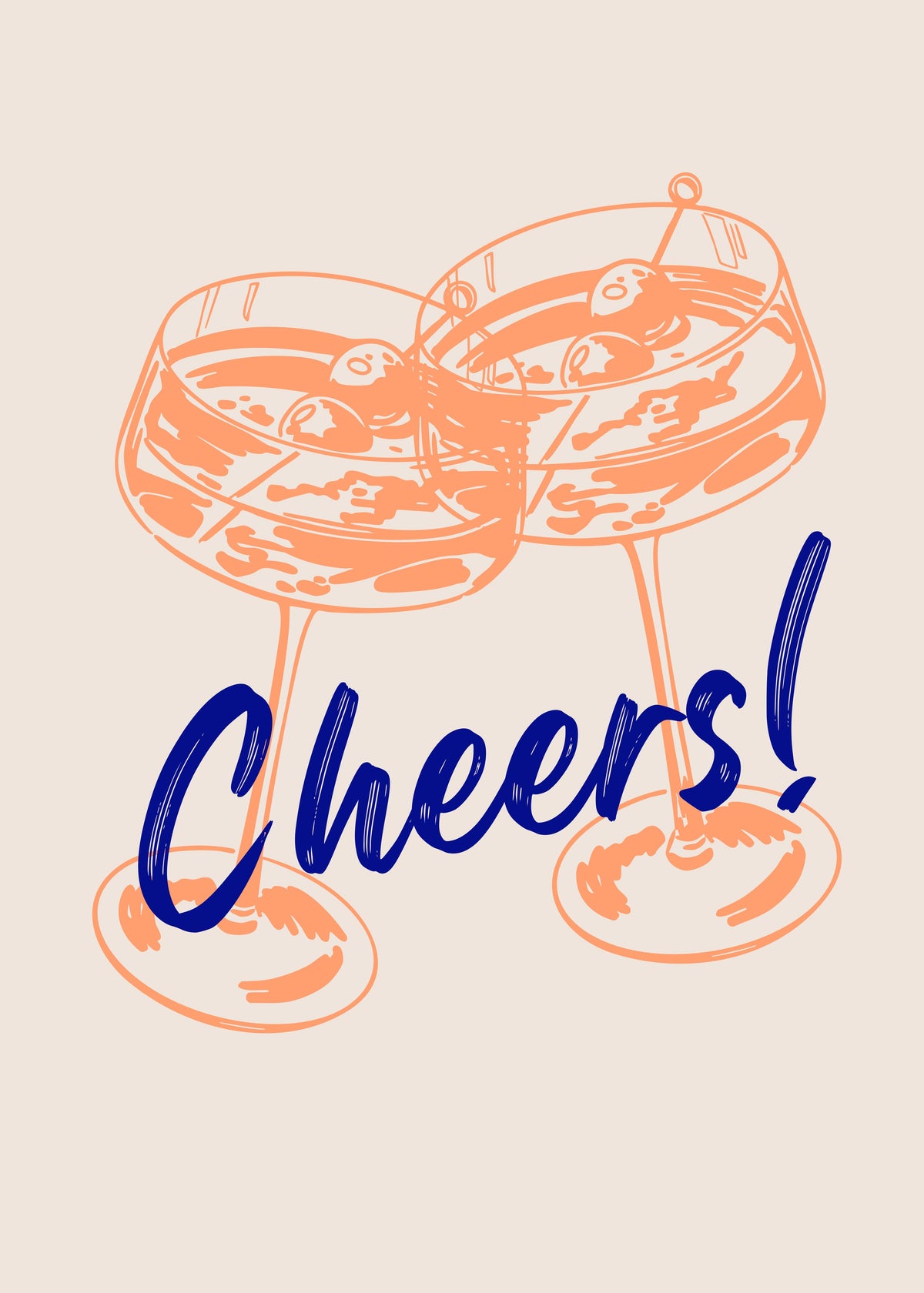 Cheers Cocktail Glasses