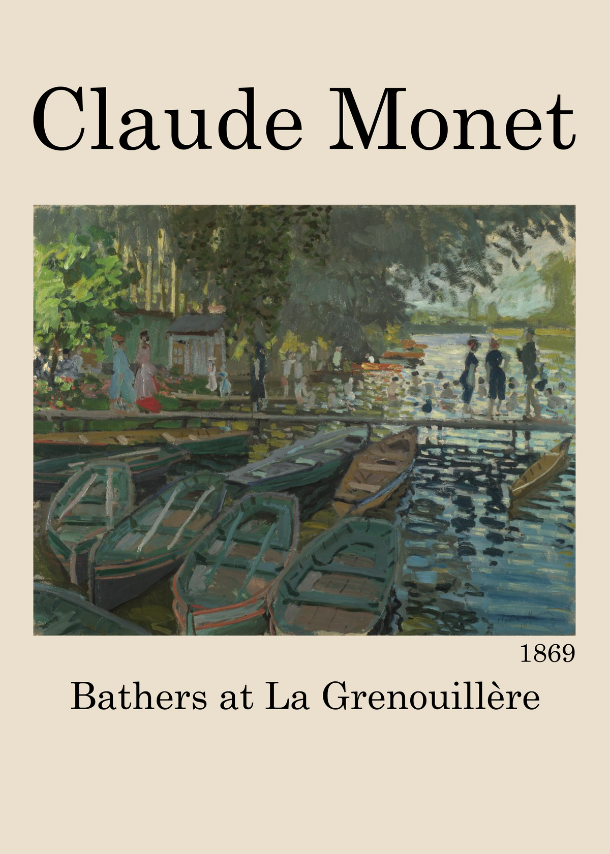 Claude Monet Bathers At La Grenouillere 1869
