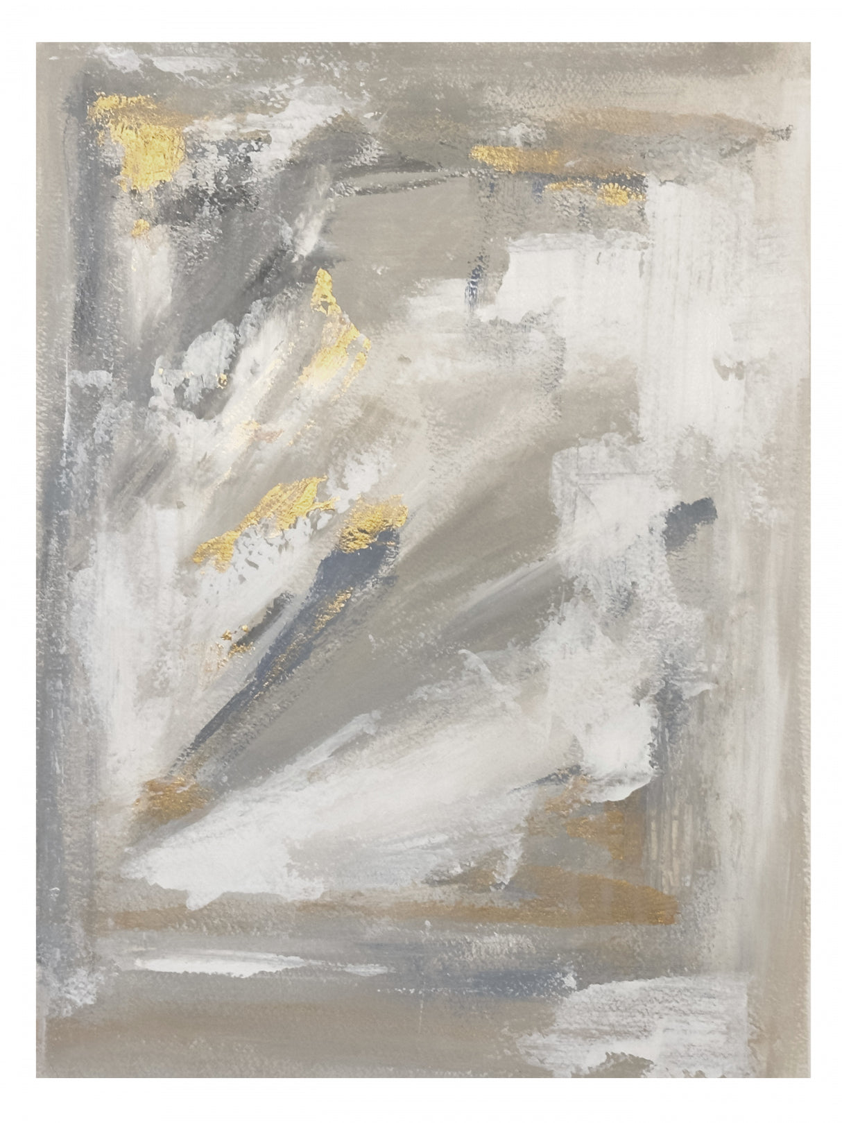 Gilded Momentum Abstract Poster och Canvastavla