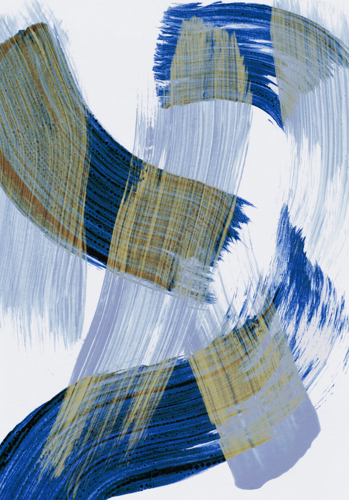 Abstract Brush Strokes 13 Poster och Canvastavla