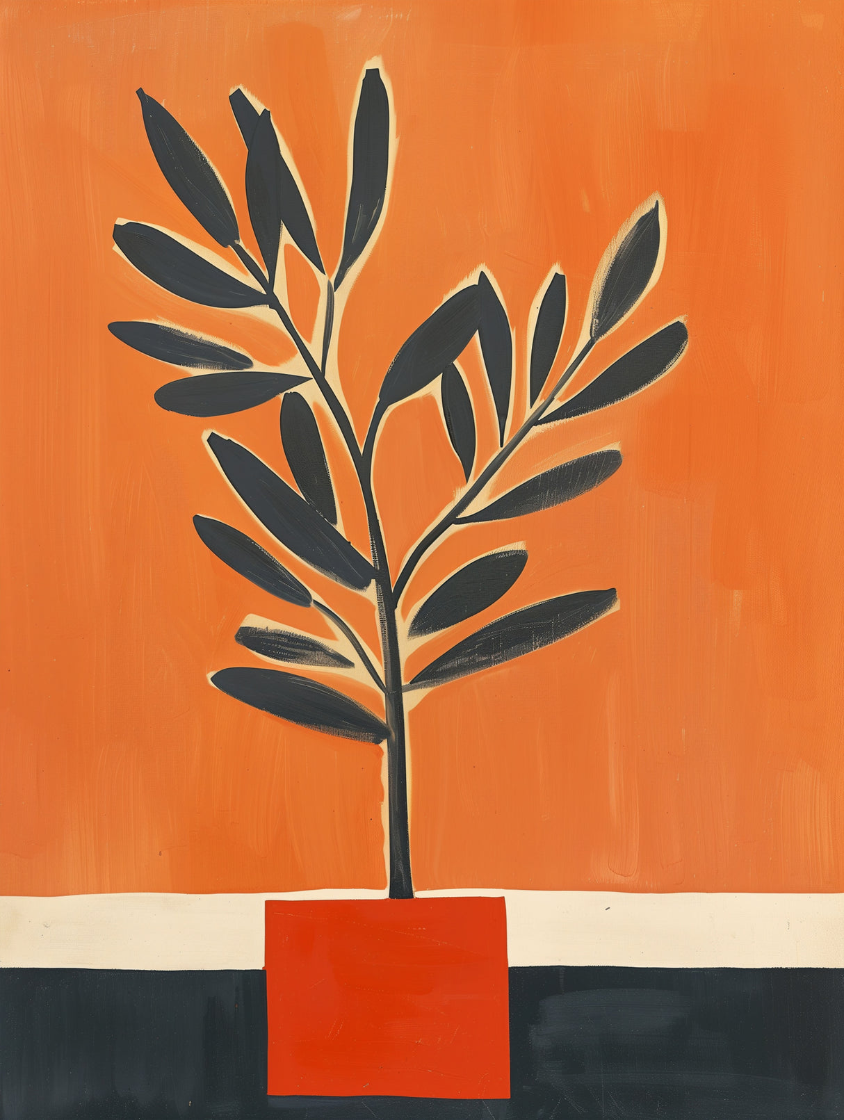 Orange Plant Poster och Canvastavla