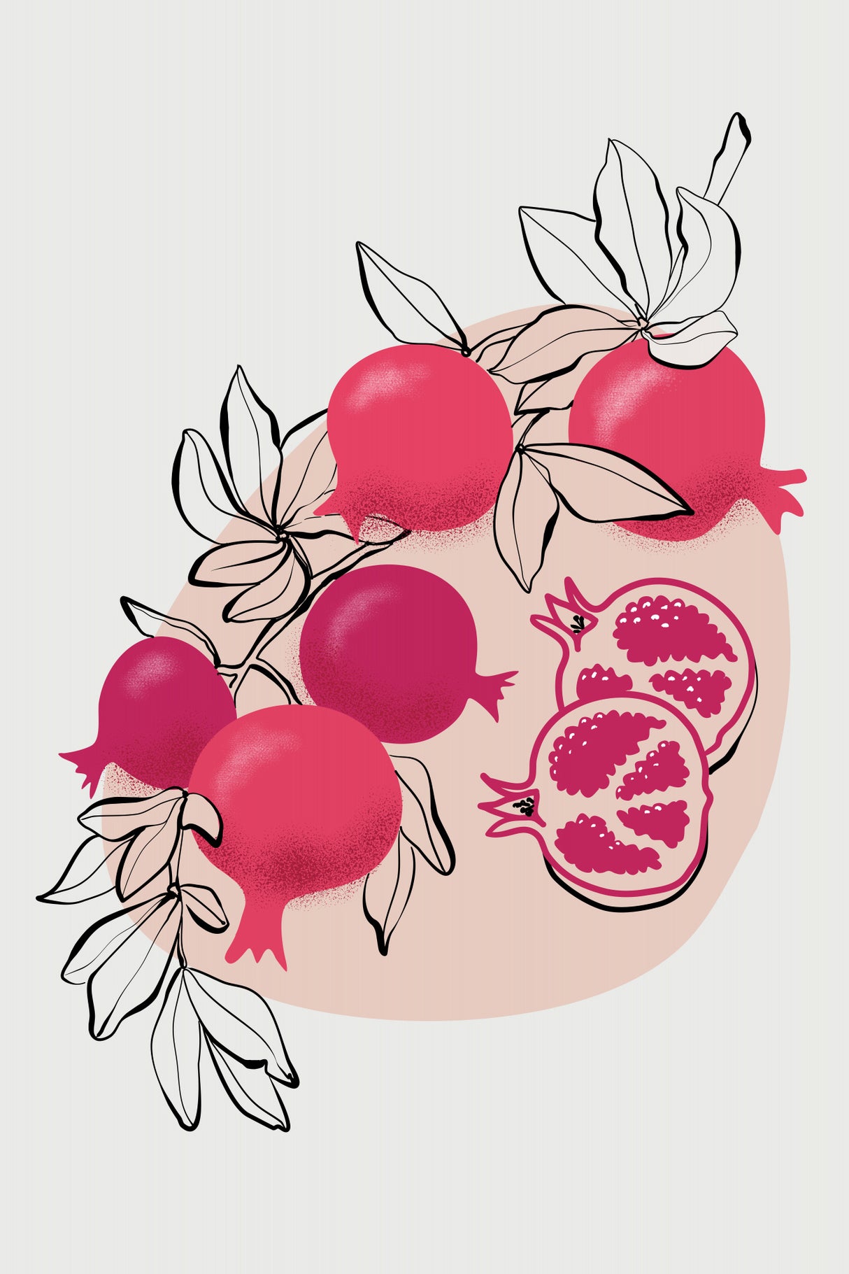Fathia pomegranates Poster och Canvastavla