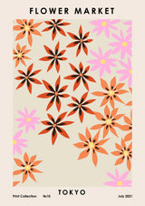 Flower Market Tokyo Poster och Canvastavla