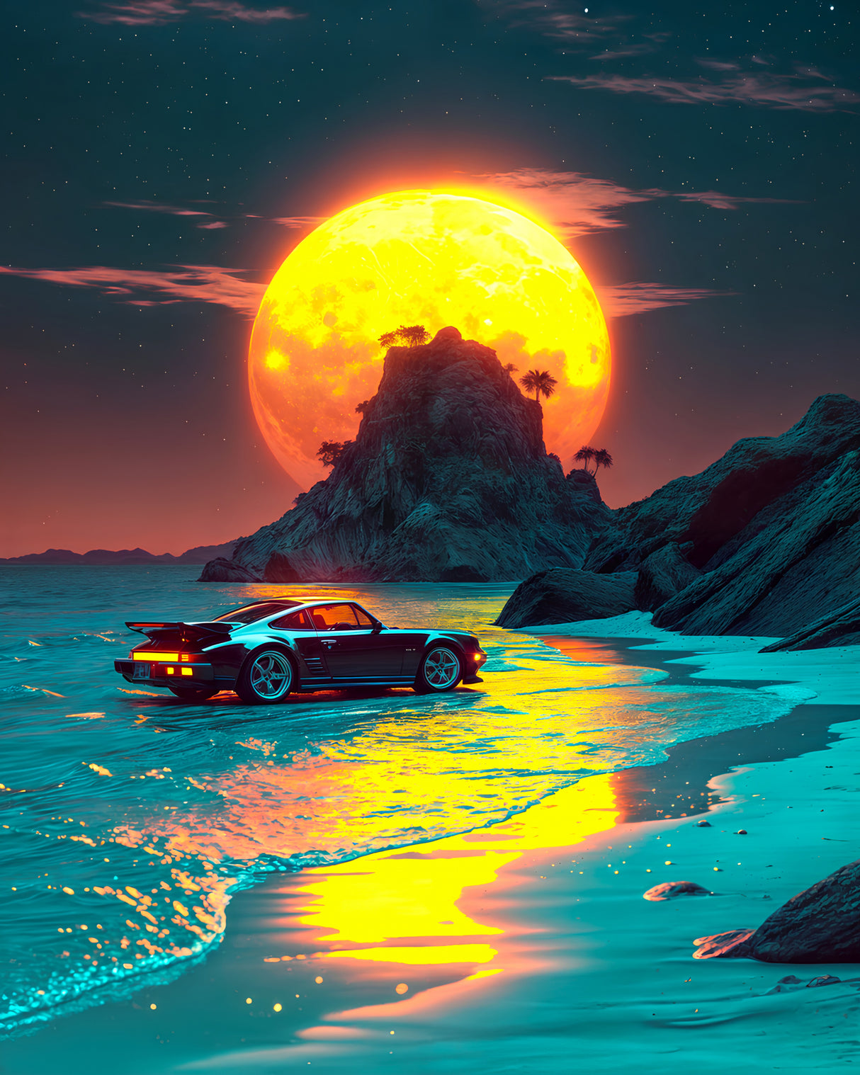 Beach drive Poster och Canvastavla